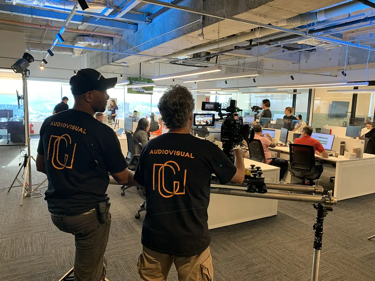 Set de filmagem de produtora audiovisual em São Paulo
